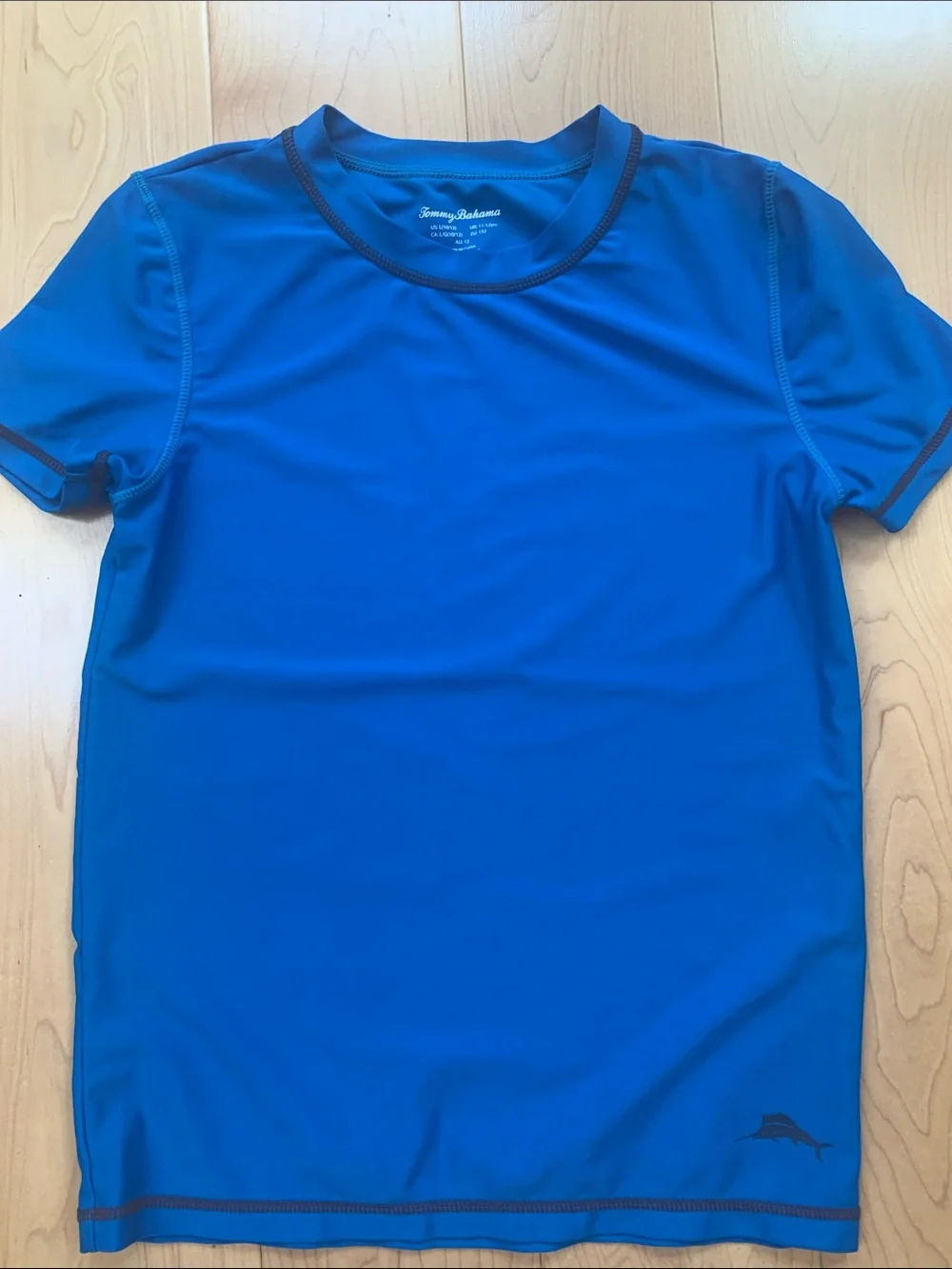 Tommy Bahama Royal Blue Performance Tee with Contrast Trim sz 10/12